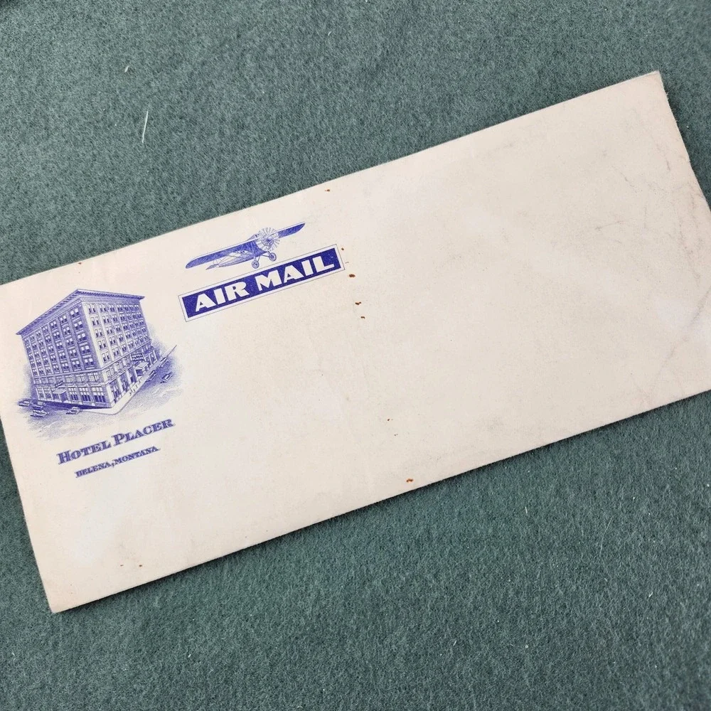 Vintage‎ Placer Hotel Helena Montana Architecture Letterhead Stationery Set